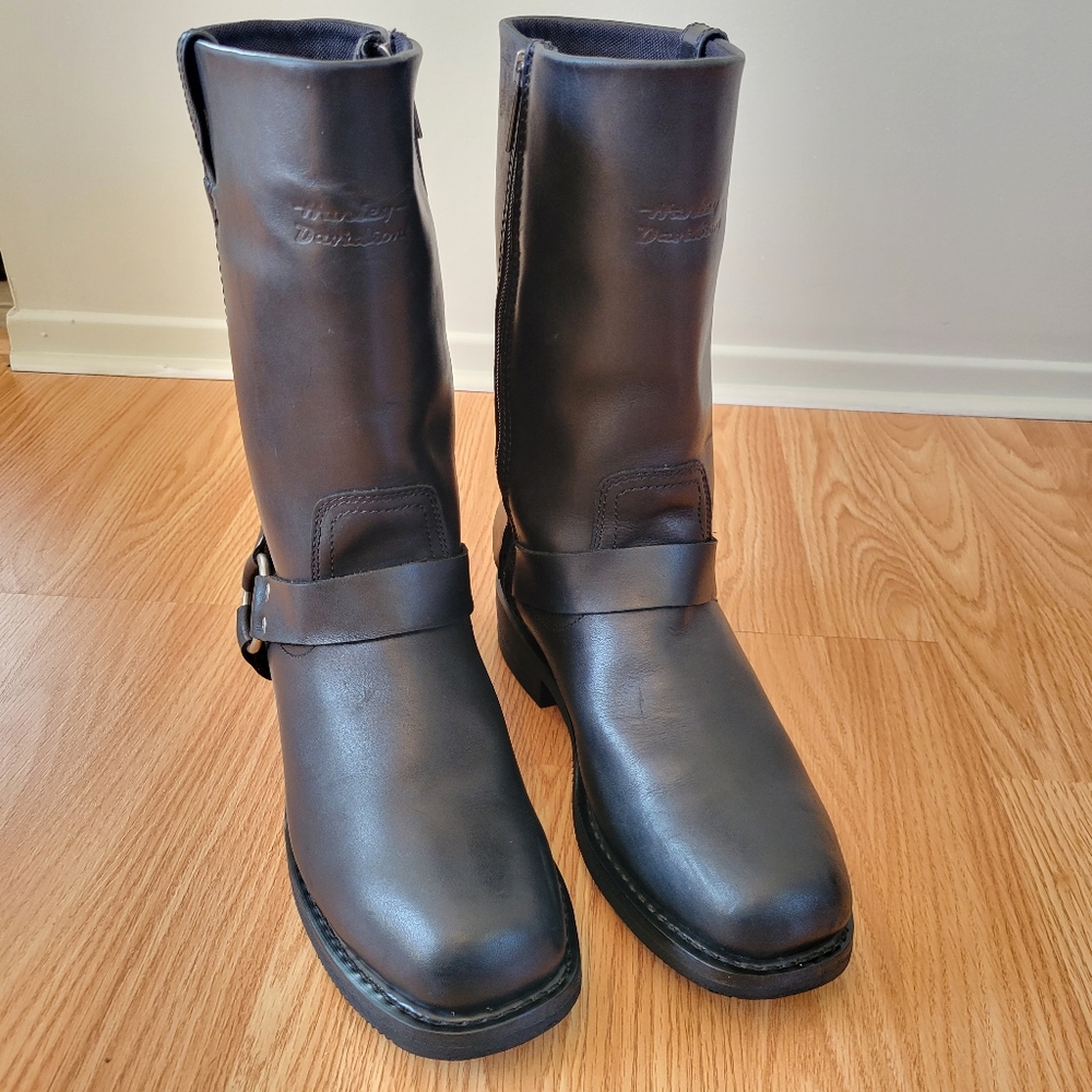 Harley-Davidson Men's Hustin Waterproof Harness Moto Biker Boots  Black Size 10. - Picture 8 of 16